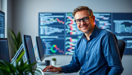 men in his 40 - 50's with a professional software engineer look